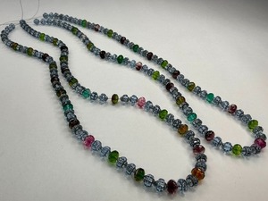 lot 46 image: Two Vintage Glass Bead Strands
