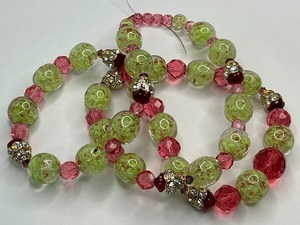 lot 51 image: Venetian Murano Glass Bead and Rhinestone Strand