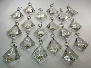 lot 81 image: Heavy Glass Crystal Chandelier Prism Lot 1