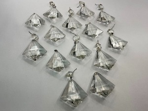 lot 82 image: Heavy Glass Crystal Chandelier Prism Lot 2