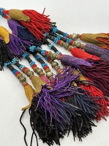 lot 113 image: Two Uzbekistan Surkhandarya Hair Decoration Tassel