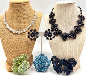 lot 31 image: Collection of VintageNecklaces, Earrings and Costume Brooches