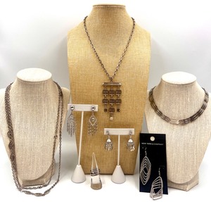 lot 59 image: Collection of Assorted Fashion Jewelry Necklaces, Ring and Earrings including New York & Company Earrings