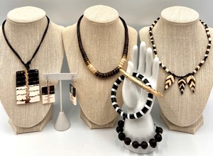 lot 109 image: Collection of Handmade Tribal Style Jewelry Including Necklaces, Earrings, and Bracelets