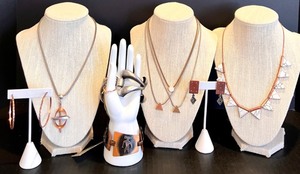 lot 153 image: Collection of Modern Designer Jewelry Necklaces, Earrings and Bracelets and Ring