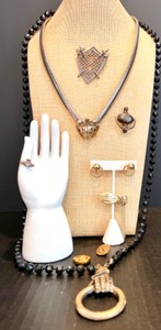 lot 178 image: Vintage Sterling Silver Claddagh Ring and Mixed Regal Style Jewelry Collection including Anne Klein and Napier