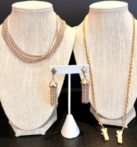 lot 179 image: Tara & Sarah Coventry Gold-Tone Jewelry Set with Clip Earrings, Chains, and Necklace