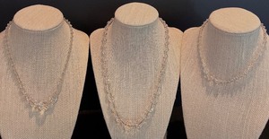 lot 191 image: Set of 3 Vintage Crystal Bead Necklaces