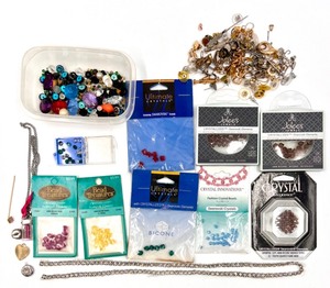 lot 211 image: Collection of Assorted Swarovski Crystal Beads and Jewelry Findings