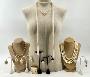 lot 223 image: Vintage Monet and Napier Pearl Jewelry Collection