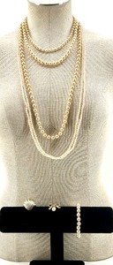 lot 239 image: Collection of Monet Vintage Pearl Necklaces with Various Clasps