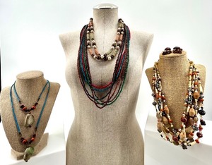 lot 255 image: Set of 5 Bohemian Style Multi-strand Beaded Necklaces and Earrings