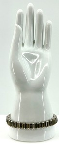 lot 261 image: Elegant Silver-Tone Rhinestone Bracelet