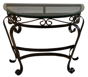 lot 12 image: Glass Topped Hall Table
