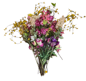 lot 46 image: Large & Lovely Bouquet of Faux Spring Flowers