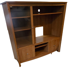 lot 17 image: Large Oak Entertainment Center