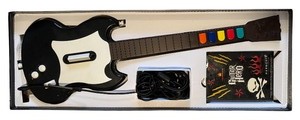 lot 74 image: Ready to Rock Vintage PlayStation Guitar Hero  Red Octain and Controllers