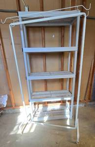 lot 103 image: Shelving Unit & Clothes Rack