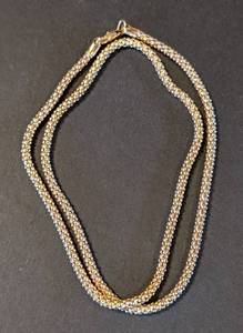 lot 116 image: 14k Yellow Gold Popcorn Link Necklace