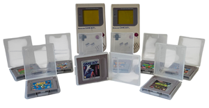 lot 153 image: Pair of Vintage Nintendo Game Boy Consoles & Multiple Game Cartridges