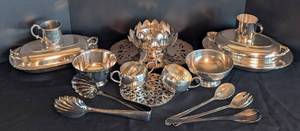 lot 93 image: Vintage Silver Plated Servingware