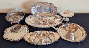 lot 62 image: Vintage Silver Plated Servingware