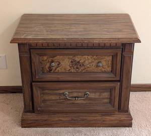 lot 66 image: Vintage Wood Nightstand
