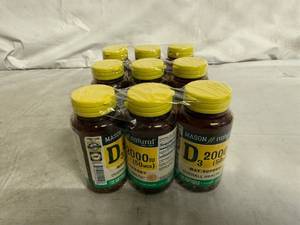 lot 88 image: 9 Bottles of Mason Naure Vitamin D Supplement