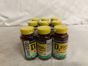 lot 91 image: 9 Bottles of Mason Naure Vitamin D Supplement