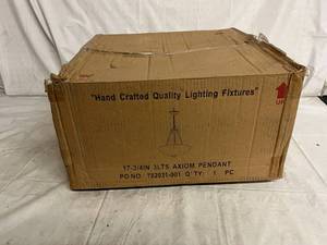 lot 23 image: Hand Crafted 17 34 Axiom Pendant Lighting - Satin Nickel