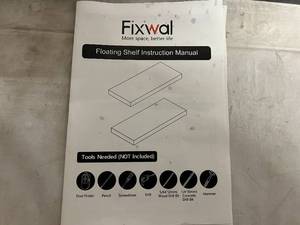 lot 8 image: 3 Pack of Fixwal Floating Shelves