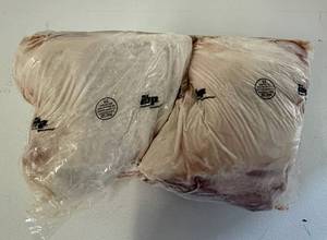 lot 87 image: L. 17.7lbs Bone-in Pork Shoulder Butts-IBP Supreme Trim All Natural