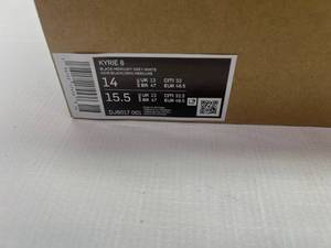 lot 21 image: Size 14 Kyrie 8  BlackMercury Grey-White