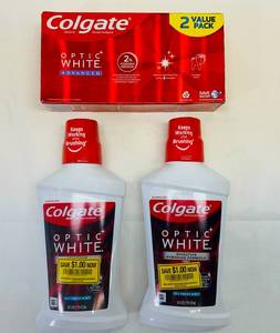 lot 37 image: 2pk Optic White Advanced Toothpaste & 2 Optic White Whiting Mouthwash