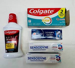 lot 39 image: 2pk Colgate Total-Crest Densify-Sensodyne & Optic White Mouthwash
