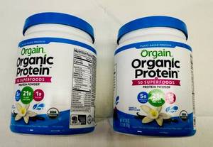 lot 43 image: 2x Orgain-Organic Protein-Vanilla