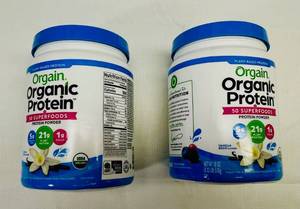lot 44 image: 2x Orgain-Organic Protein-Vanilla
