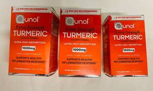 lot 50 image: 3x Qunol Extra Strength Turmeric