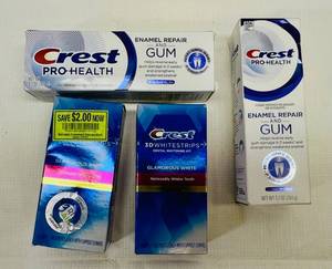 lot 62 image: 2x Crest Pro Health & 2x Crest 3D WhiteStrips-Glamorous White