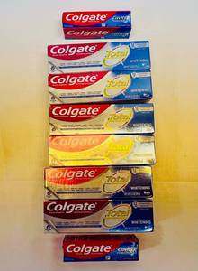lot 65 image: 6x 3.3oz Colgate Total Whitening Toothpaste & 2 Travel Size Cavity Protection