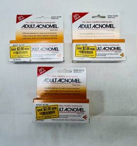 lot 70 image: 3x Adult Acnomel-Adult Acne Medication