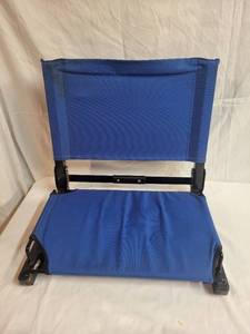 lot 249 image: Blue Stadium Seat with Folding Frame