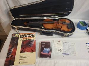 lot 252 image: Violin with Bow, Case, and Accessories Set