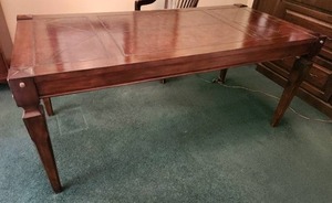 Ernest Hemingway Collection by Thomasville Safari Writing Desk with Drawer and Leather Top