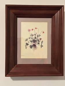lot 117 image: Framed Botanical Print of Anemone Flowers