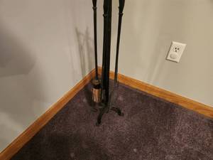 lot 163 image: Set of Vintage Fireplace Tools with Stand