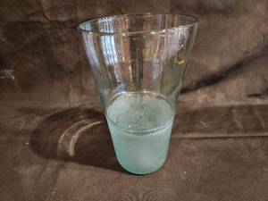 lot 172 image: Tall Blue Glass Vase with Frosted Finish