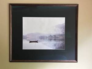 lot 341 image: Framed Artwork of Serene Lake Scene