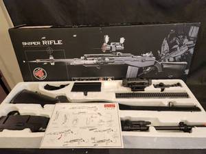 lot 180 image: Airsoft Sniper Rifle Kit with Scope and Accessories