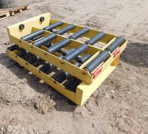 lot 26 image: 2 -  MTC Forklift Battery Roller Stations with Adjustable Legs